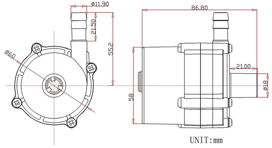 12V/ 24V αντλία ενίσχυσης για ψυκτικό και LED αντλία φωτός JQ-P6201